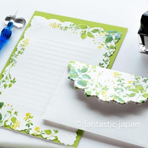 Conjunto de cartas -couleur claire "jardim verde"-