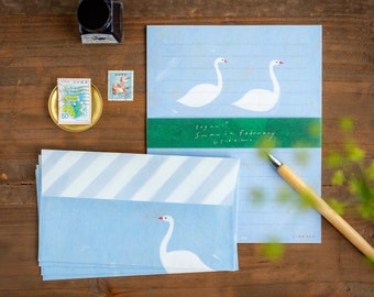 Japanese Letter Writing Set -Swan in February- by Subikiawa / cozyca products/