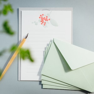 Presse typographique Set -bouquet de fleurs rouges-
