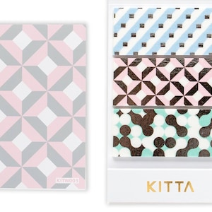 2022 NEW** KITTA Pre-Cut Washi Tape- KITW003 geometry -