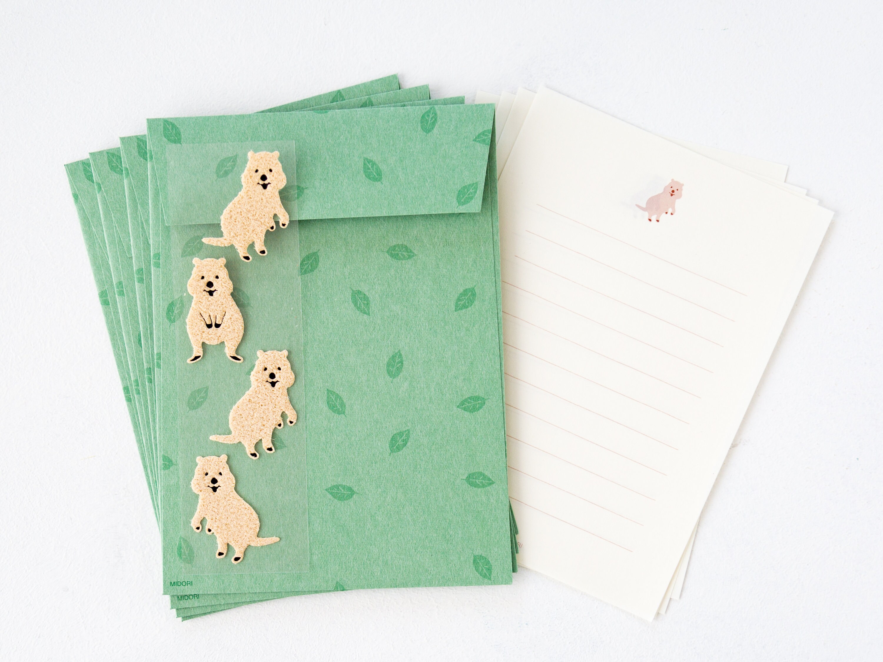 Japanese Letter Paper and Envelopes With Sticker kuacka Etsy