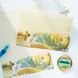 MOOMIN doorschijnende brievenset -Moomin Valley- / calqueerpapierset /gemaakt in Japan