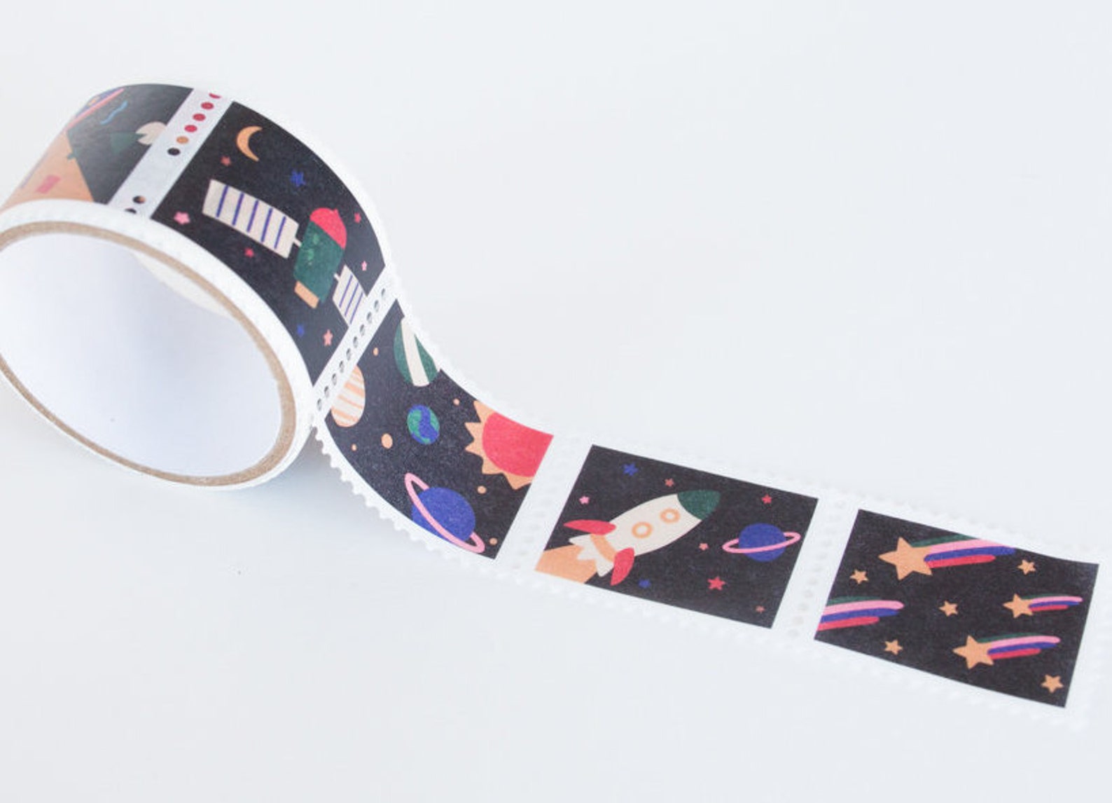 Postage Stamp Washi Tape // Universe // Masking Tape // Etsy