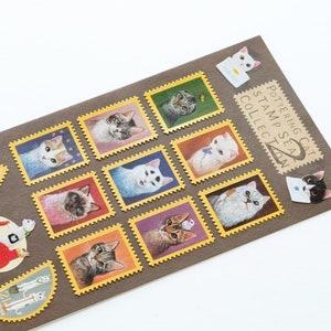 Pottering Cat stamp sticker -Playing SC-02-