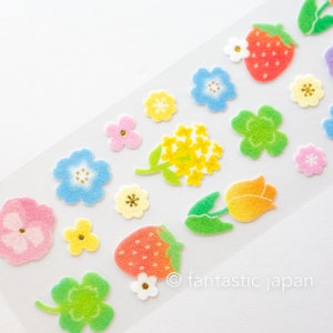 Pluizige sticker lentebloemen / FORON-sticker