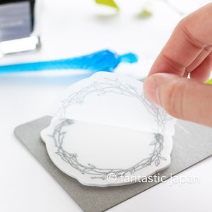 Hütte-papierfabriek / Overtrekpapier gestanste plaknotities -krans-