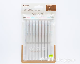 Pilot Erasable Frixion Point Knock -waai- 0.5mm / set of 8 colors / Retractable Erasable Gel Ink Pen