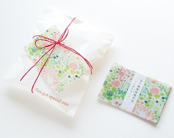 Classiky translucent folded mini card "little garden" by ten to sen