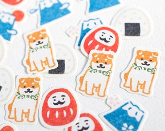 Washi flake stickers -Japanese motifs-