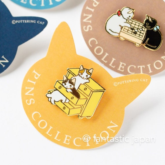 Drawer Cat Enamel Pin Drawer Cat Enamel Pin