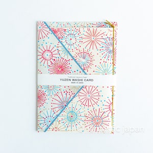 Cartão YUZEN washi -fogos de artifício- / CASA MONKU