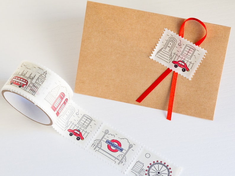 Briefmarke Washi Tape / / LONDON / / Klebeband ...