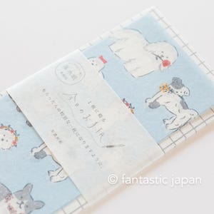 Juego de escritura de letras washi de estilo japonés -perros-