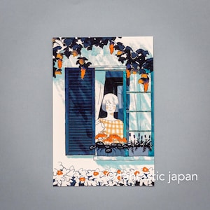 Cozyca Postkarte / -Bewässerung am Fenster- von Sayuri Fujimaki