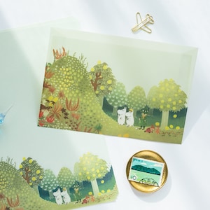 Juego de letras translúcidas MOOMIN -Memoria de Moomin- / Juego de papelería con papel de calco /Hecho en Japón