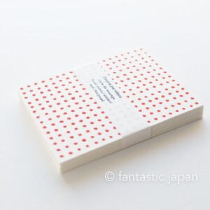 Cartões de mensagem Mitsou LetterPress 20 unidades - ponto vermelho - da Classiky / NO. 45648-01 /