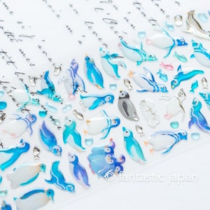 3D-sticker harde gel -pinguïns-