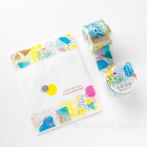 SODA / Transparent PET film tape / 30mm wide -collage- /