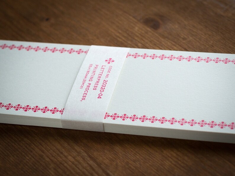 Classiky LetterPress Folded note card 20pcs / NO. 20320-04 / image 4