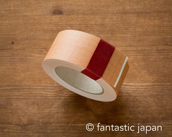 classiky Kraft paper tape -30mm red square #45213-01-  by Craft Log's