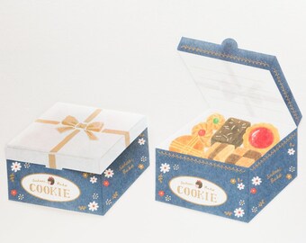 Japanese washi mini writing letter set -cookie box- /FURUKAWA SHIKO/ Japanese writing letter set /made in Japan