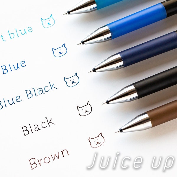 PILOT Juice Up  Knock Gel Ink  Ballpoint Pen 0.4mm, LJP-2054, Black, Brown, Blue black, Blue, Light blue