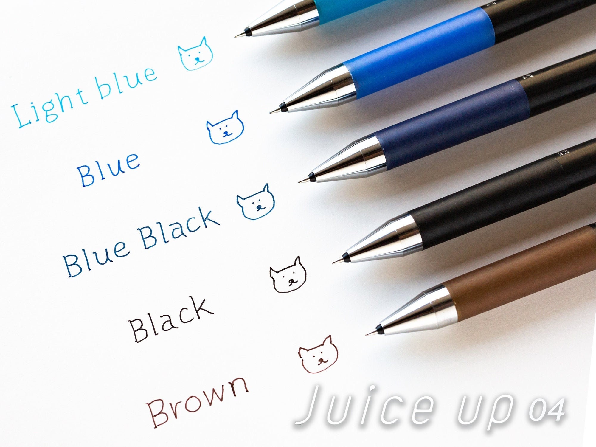 MUJI Gel Ink Ball Point Pen 0.5mm Mixed 10pcs [Black 5 pcs & Blue
