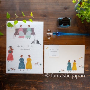 Bloc de notas y sobres washi japoneses -talk- de necktie / cozyca products