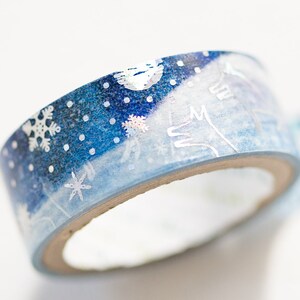 Foiled Glittering Masking Tape -The fourth of the Narcissus Month- / Shinzi Katoh design washi tape / Japanese stationery/ made in Japan