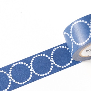 mt washi tape, Mina Perhonen tambourine petit navy, MTMINA21, masking tape, Japanese washi masking tape, 25mm wide