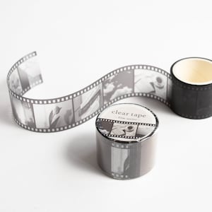 PET film tape / Clear tape -film series &quot;monochrome&quot;- /  mind wave masking tape /