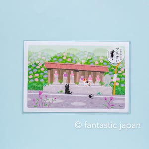 Tabi-neko postkarte -hortensie-