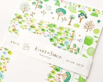 Jeu de lettres japonaises en washi -beaucoup beaucoup "forêt" -