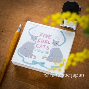 Bloc-notes -FIVE COOL CATS- par Violet and Claire / produits cosyca