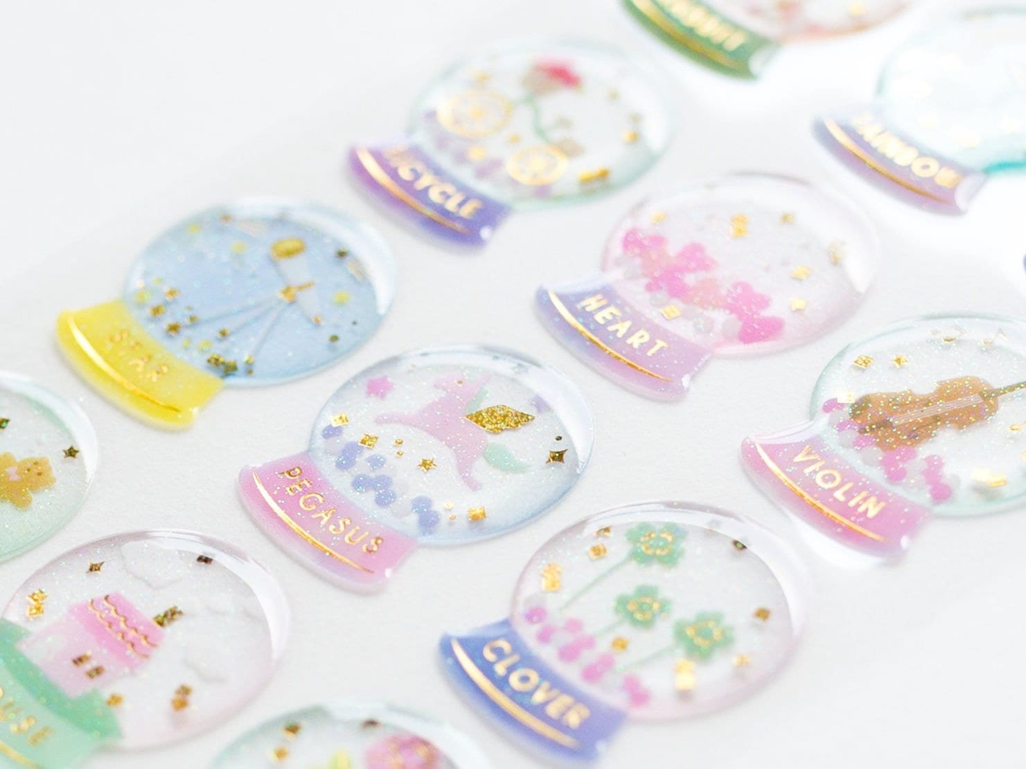 Hard gel 3D sticker -Glass Dome-