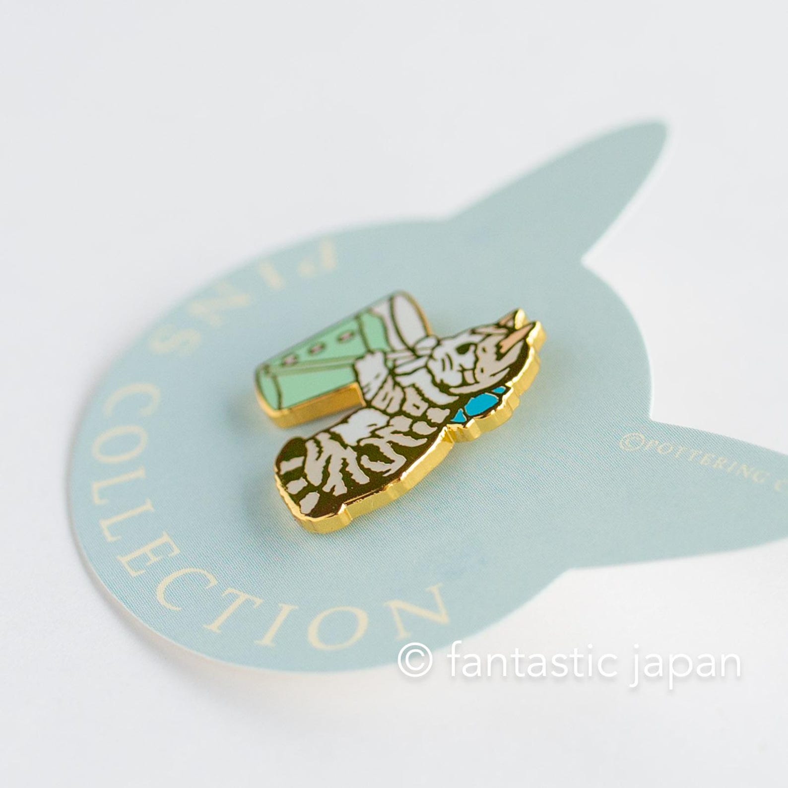Pottering Cat Hard Enamel Pin -glass- - Etsy