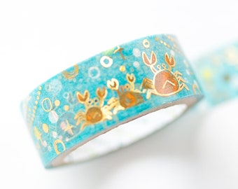 Gold foil glittering Masking Tape -The Wild Pear- / Shinzi Katoh washi tape / Japanese stationery/ made in Japan