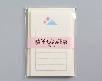 Juego de mini cartas washi japonesas -monte fuji- / sakura / FURUKAWA SHIKO / Juego de cartas para escritura japonesa / hecho en Japón