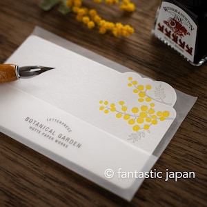 Hütte paper funciona mini cartão de mensagem recortado -mimosa-