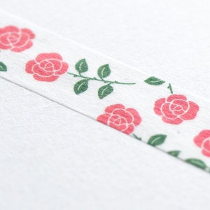EL COMMUN Masking Tape mois et fleurs rose / botanical washi tape / made in Japan image 6