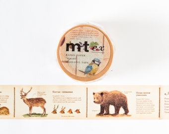 mt washi tape Ex, Enciclopedia de animales, MTEX1P36