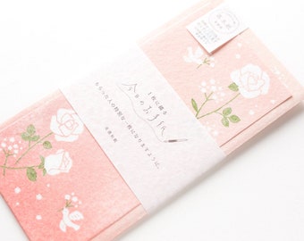 Japanese styled washi letter writing set -little birds and roses- / botanical letter set / FURUKAWA SHIKO/ Japanese stationery set