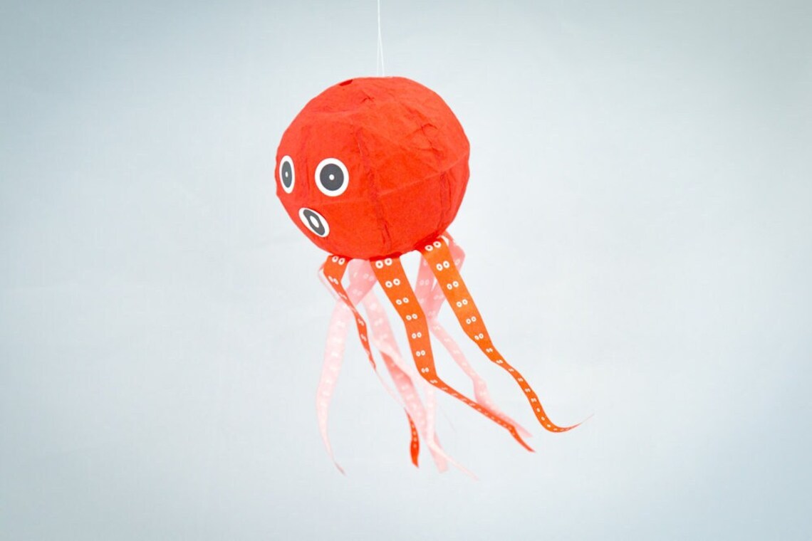 Japanese Paper Balloon octopus | Etsy
