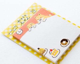 Sticky Notes -Shiba dogs waiting for cakes-