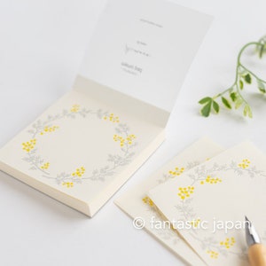 Hütte paper works Letterpress memo pad -mimosa-