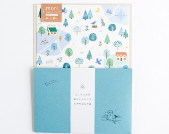 Letter set -Four seasons in the forest "winter shooting star" -