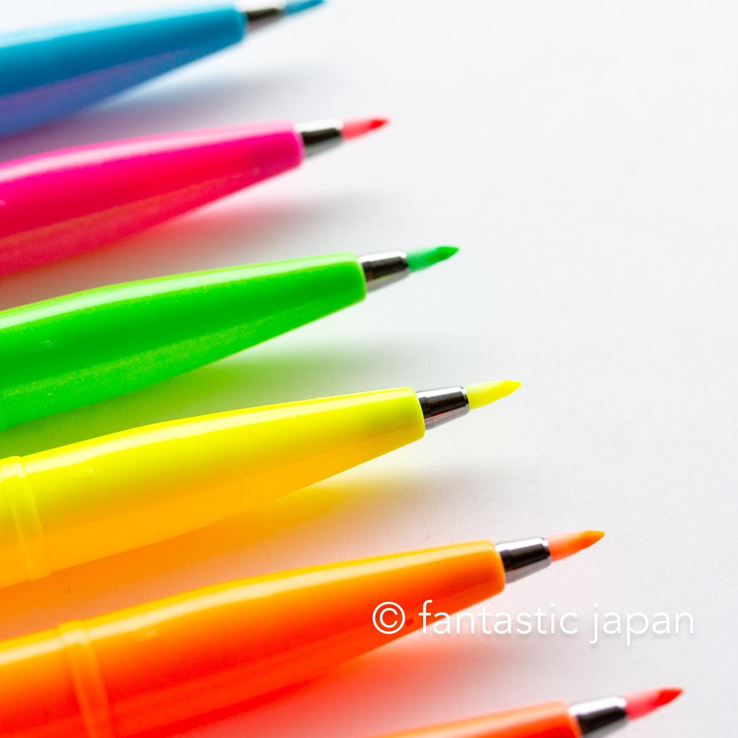 Pentel Fude Touch Brush Sign Pen - Set of 6 Neon Color- - Etsy