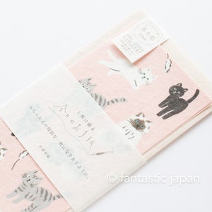 Juego de letras washi de estilo japonés -gatos-