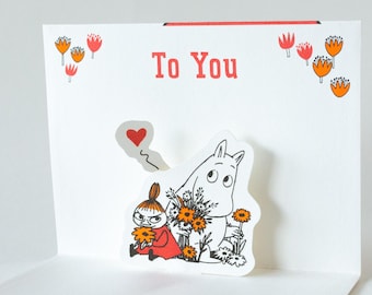 Hallmark / MOOMIN Pop-up birthday card -Moomin and Little My-