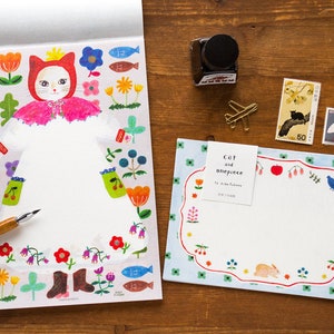 Briefpapier en enveloppen -kat en eendelig-